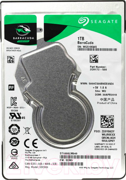 Изображение товара Жесткий диск Seagate Barracuda 1TB (ST1000LM049)