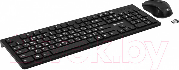 Изображение товара Комплект клавиатура и мышь Оклик 250M (черный)
