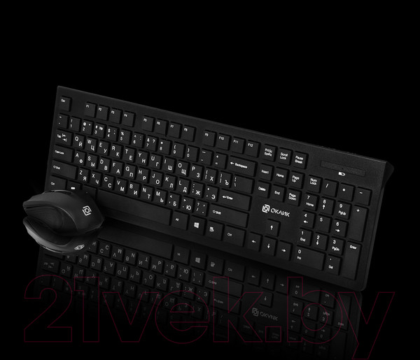 Изображение товара Комплект клавиатура и мышь Оклик 250M (черный)