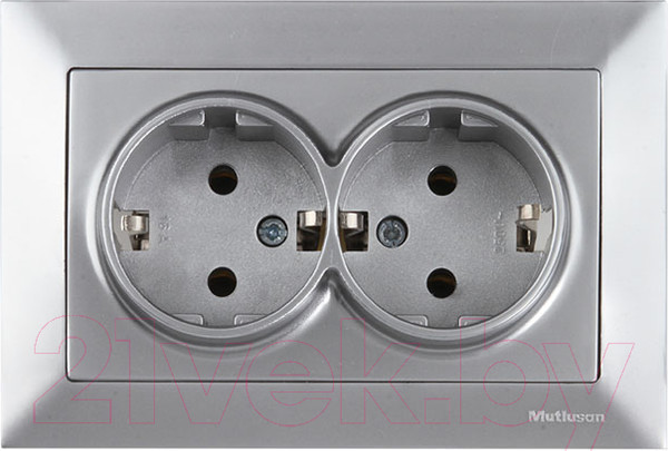 Изображение товара Розетка Mutlusan Daria 2120 202 0282 (серебристый)