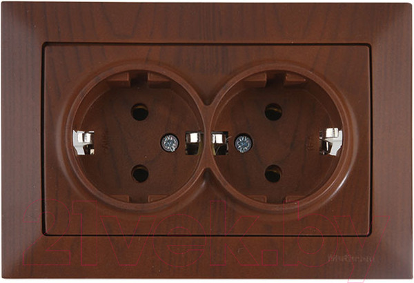 Изображение товара Розетка Mutlusan Daria 2120 200 0257 (орех)