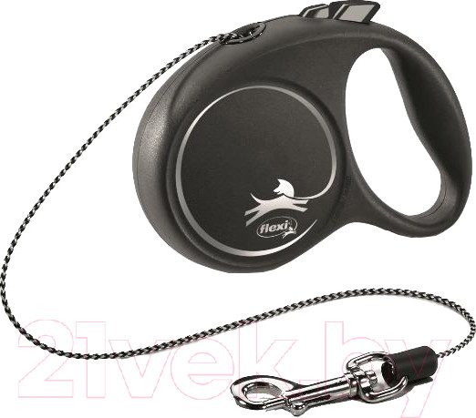 Изображение товара Поводок-рулетка Flexi Black Design трос / 12261 (M, черный)