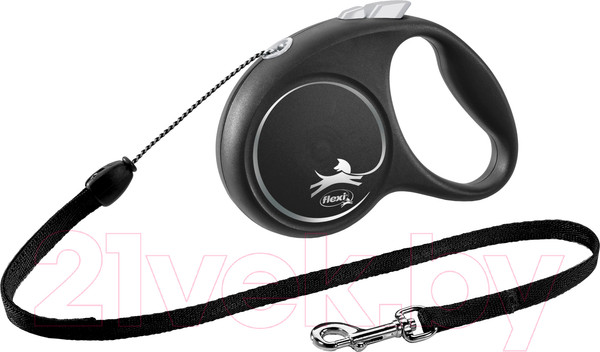 Изображение товара Поводок-рулетка Flexi Black Design трос / 12251 (S, черный)