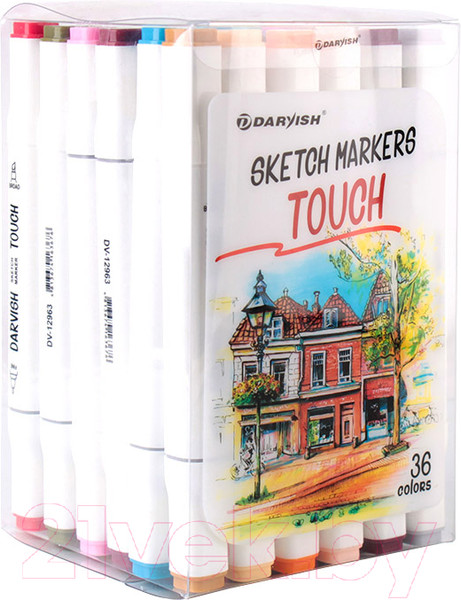 Изображение товара Набор маркеров Darvish Двусторонние / DV-12963-36 (36шт)