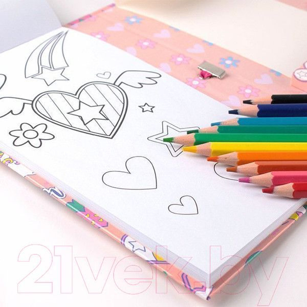 Изображение товара Раскраска Darvish С карандашами / DV-12972