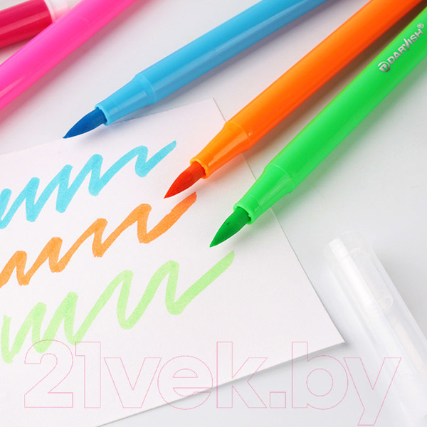 Изображение товара Фломастеры Darvish С мягкой кистью / DV-9930-12 (12шт)