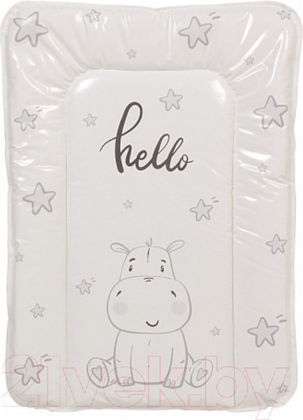 Изображение товара Пеленальный матрас Polini Kids Бегемотик 50x70 / 0002348-3 (серый)