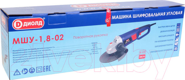 Изображение товара Угловая шлифовальная машина Диолд МШУ-1.8-02 (10041115)