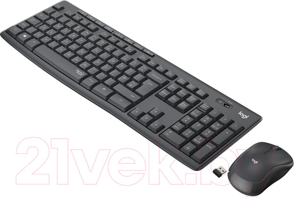 Изображение товара Комплект клавиатура и мышь Logitech MK295 (графит)