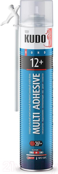 Изображение товара Клей-пена Kudo Home Монтажный Бытовой Всесезонный 12+ (1л)