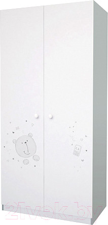 Изображение товара Шкаф Polini Kids French 1230 Teddy / 0001589.55 (белый/серый)