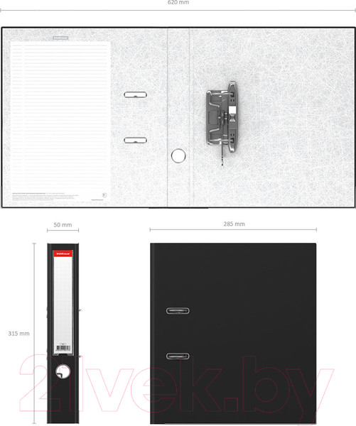 Изображение товара Папка-регистратор Erich Krause Business разборная / 717 (черный)