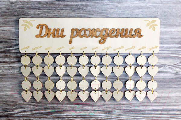 Изображение товара Семейный календарь Woody Дни рождения / 05063