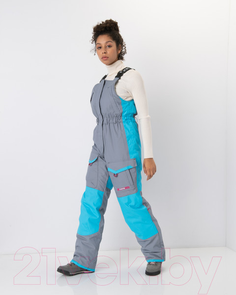 Изображение товара Костюм для охоты и рыбалки Huntsman Siberia зима Lady Breathable (р-р 44-46/158-164, серый/голубой)