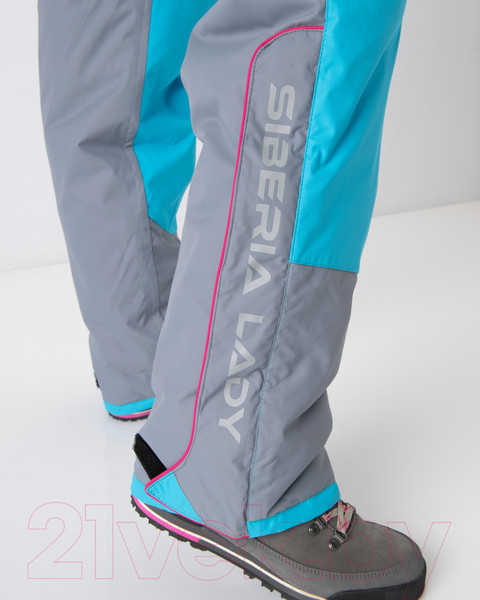 Изображение товара Костюм для охоты и рыбалки Huntsman Siberia зима Lady Breathable (р-р 44-46/158-164, серый/голубой)