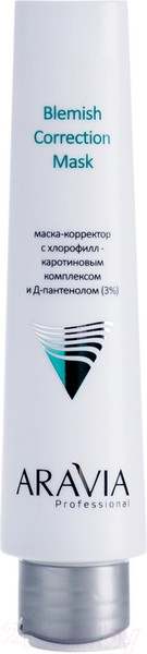 Изображение товара Маска для лица кремовая Aravia С хлорофилл-каротиновым комплексом и Д-пантенолом 3% (100мл)