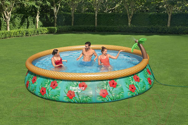 Изображение товара Надувной бассейн Bestway Paradise Palms 57416 (457x84, с фильтр-насосом)