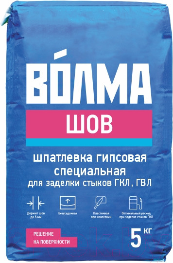 Изображение товара Шпатлевка Волма Шов (5кг)