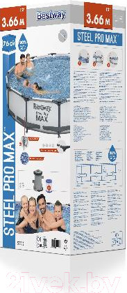 Изображение товара Каркасный бассейн Bestway Steel Pro Max 56416 (366x76)