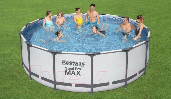 Изображение товара Каркасный бассейн Bestway Steel Pro Max 5612X (427x122, с фильтр-насосом и лестницей)