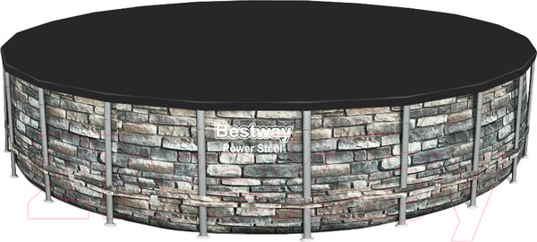 Изображение товара Каркасный бассейн Bestway Power Steel 56889 (671x132, с фильтр-насосом и лестницей)