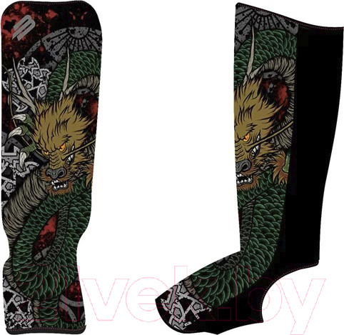 Изображение товара Защита голень-стопа для единоборств BoyBo Dragon (нейлон, XS)