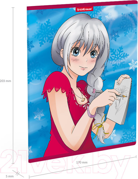 Изображение товара Тетрадь Erich Krause Manga Girls / 52958 (48л, клетка)