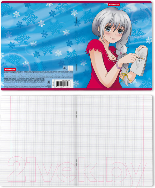 Изображение товара Тетрадь Erich Krause Manga Girls / 52958 (48л, клетка)