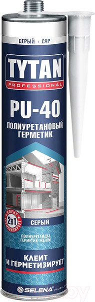 Изображение товара Герметик полиуретановый Tytan Professional PU 40 (310мл, серый)