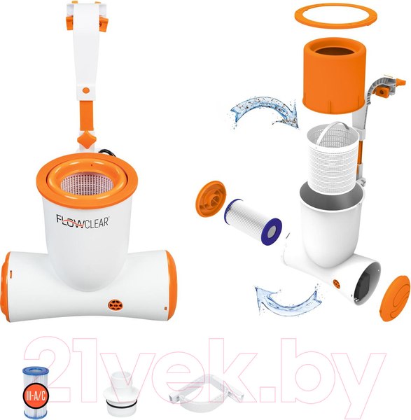 Изображение товара Фильтр-насос картриджный Bestway со скиммером / 58469 (3974 л/ч)