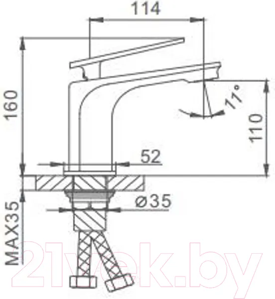 Изображение товара Смеситель Frap F1057