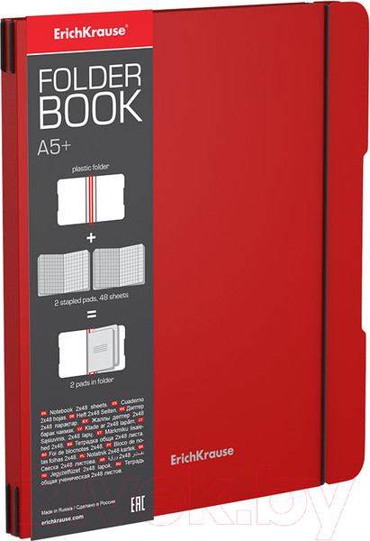 Изображение товара Тетрадь Erich Krause FolderBook Classic / 48023 (2x48л, клетка)