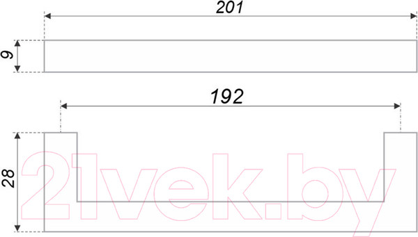 Изображение товара Ручка для мебели Boyard Quadra RS043W.4/192