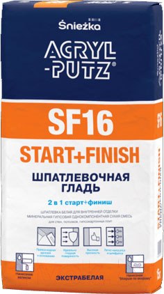 Изображение товара Шпатлевка Sniezka Acryl Putz Start+Finish SF16 (5кг)