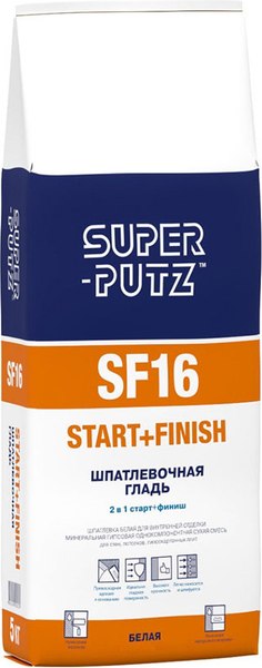 Изображение товара Шпатлевка Sniezka Acryl Putz Start+Finish SF16 (5кг)