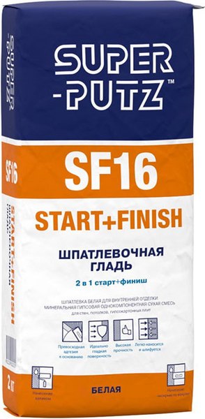 Изображение товара Шпатлевка Sniezka Acryl Putz Start+Finish SF16 (2кг)