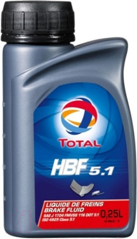 Изображение товара Тормозная жидкость Total HBF DOT 5.1 / 181943 (250мл)
