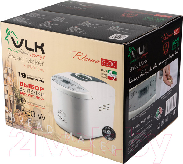 Изображение товара Хлебопечка VLK Palermo 5200 (белый)