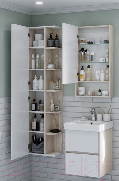 Изображение товара Шкаф-пенал для ванной Акватон Сканди (1A253403SDB20)