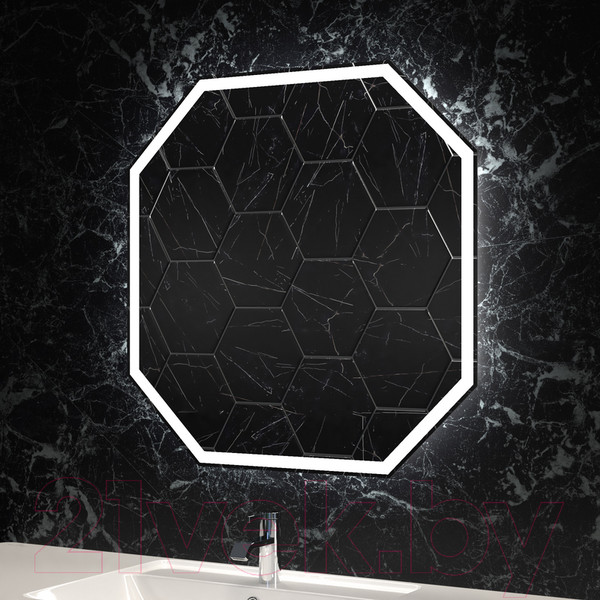Изображение товара Зеркало Пекам Octagon 80x80 / octagon-80x80s (с подсветкой)