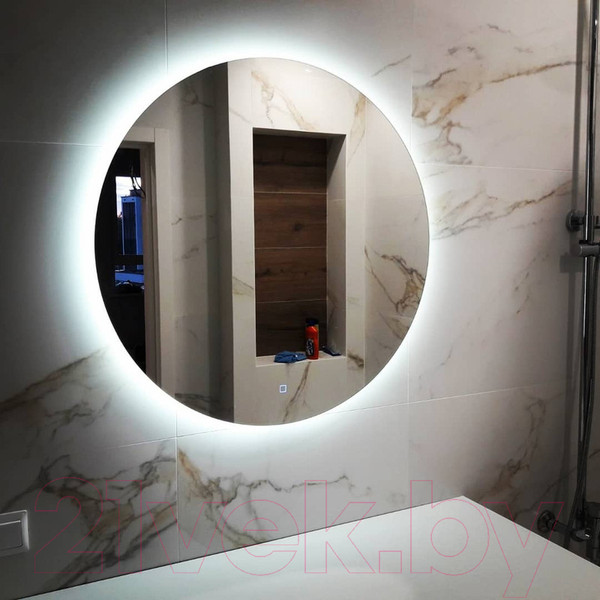 Изображение товара Зеркало Пекам Ring Fly 70x70 / ringFly-70x70s (с подсветкой и сенсором на прикосновение)