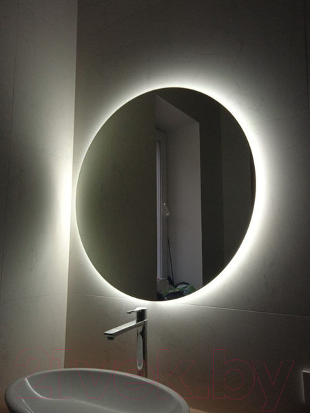 Изображение товара Зеркало Пекам Ring Fly 80x80 / ringFly-80x80s (с подсветкой и сенсором на прикосновение)
