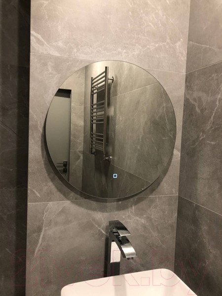 Изображение товара Зеркало Пекам Ring Fly 80x80 / ringFly-80x80s (с подсветкой и сенсором на прикосновение)