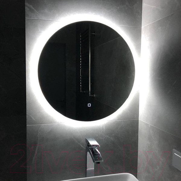 Изображение товара Зеркало Пекам Ring Fly 80x80 / ringFly-80x80s (с подсветкой и сенсором на прикосновение)