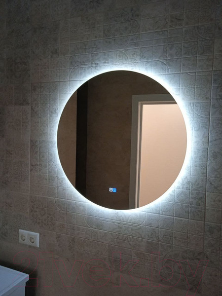 Изображение товара Зеркало Пекам Ring Fly-sp 80x80 / ringFly-80x80sp (с подсветкой и подогревом, с сенсором на прикосновение)