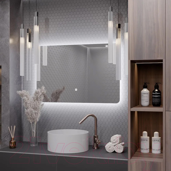 Изображение товара Зеркало Пекам Marta Fly 80x60 / MartaFly-80x60s (с подсветкой и сенсором на прикосновение)