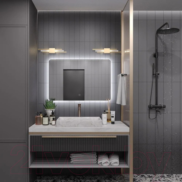 Изображение товара Зеркало Пекам Marta Fly 80x60 / MartaFly-80x60s (с подсветкой и сенсором на прикосновение)