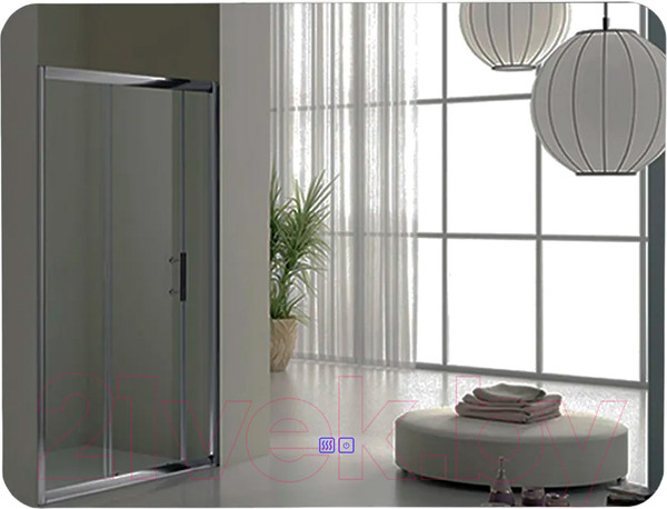 Изображение товара Зеркало Пекам Marta Fly 100x80 / martaFly-100x80sp (с подсветкой и подогревом, с сенсором на прикосновение)