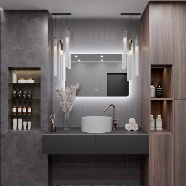 Изображение товара Зеркало Пекам Marta Fly 100x80 / martaFly-100x80sp (с подсветкой и подогревом, с сенсором на прикосновение)