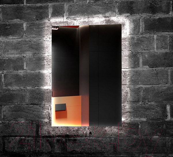 Изображение товара Зеркало Пекам Greta Fly 50x60 / GretaFly-50x60s (с подсветкой и сенсором на прикосновение)